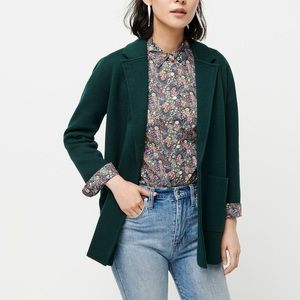 J Crew Green Sophie Open Sweater Blazer M